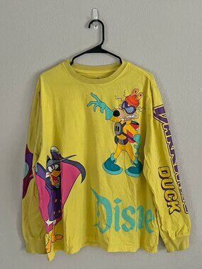 Disneyland Darkwing Duck Megavolt Launchpad Disney Long Sleeve Shirt Size XL